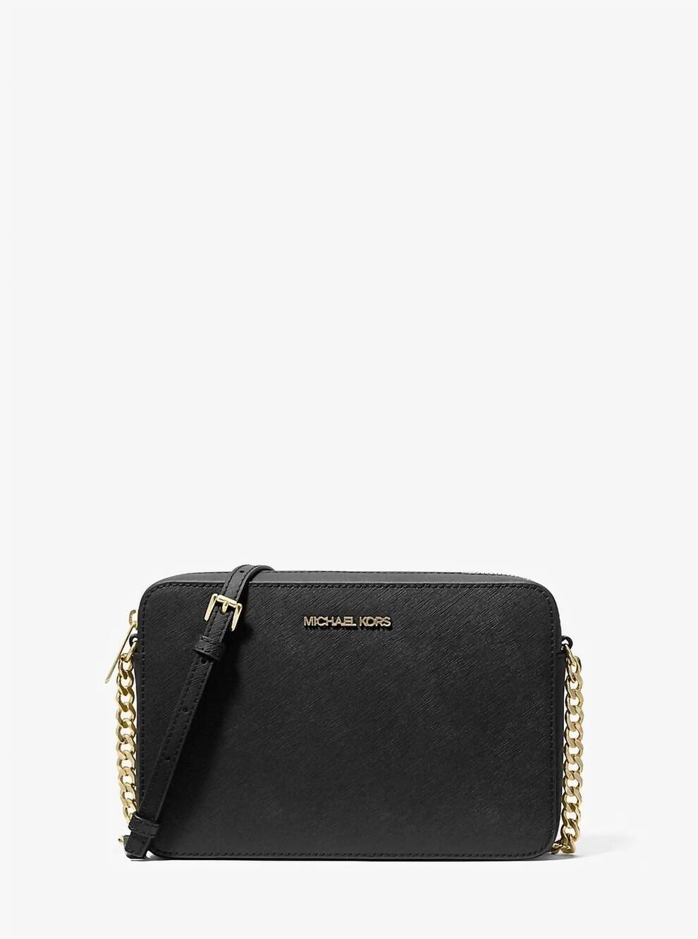 NEW MICHAEL KORS women's jet set large crossbody bag in black